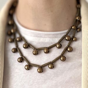 Bronze necklace with bells Shelesty traditional Ukrainian jewelry ethno boho folk necklace Hutsul zgarda metal bijouterie jewellery unique