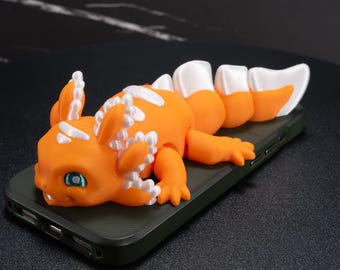 Adorable Axolotl Figurine - Orange Sherbet