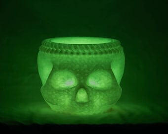 Glow-in-the-Dark Skull Serving Bowl – Spooky, Stylish, and Versatile