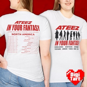 Ateez World Tour 2025 In Your Fantasy Shirt, Ateez Concert Shirt, Ateez Member Shirt, Ateez Group Shirt, Ateez Merch Shirt