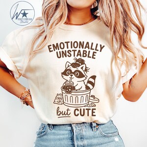 Funny Raccoon Shirt Comfort Colors Vintage Sarcastic Raccoon Lover Gift Tee Aesthetic Graphic Retro Oversized Washed Trash Panda Shirt Gift