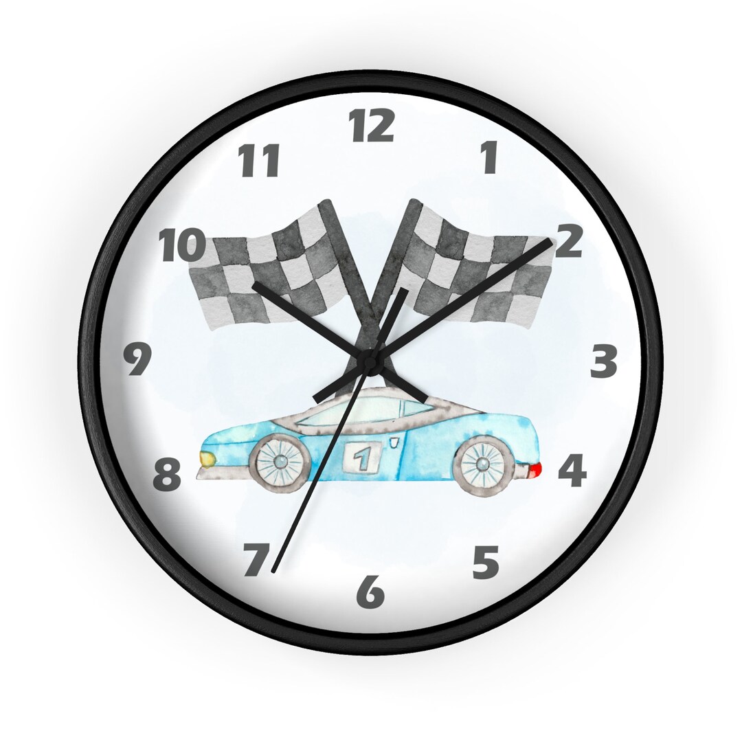 Race Car Clock Nursery Race Car Decor Race Car Decor Racing Etsy
