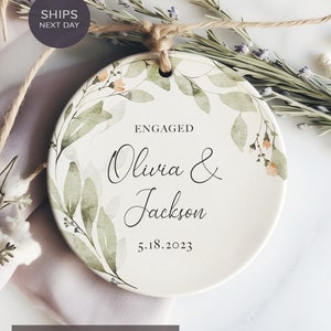 First Christmas Engaged Ornament - Engagement Ornament 2023