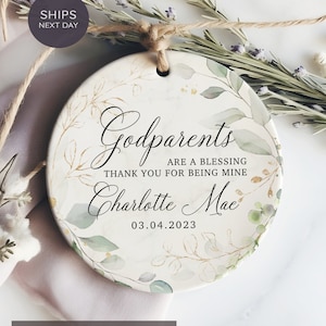 Godparents Ornament - Godmother Gift 2023