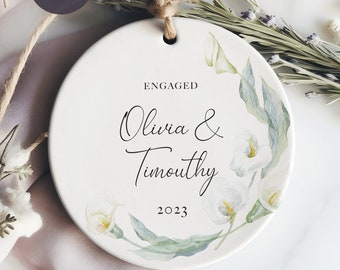 First Christmas Engaged Ornament - Engagement Ornament 2023