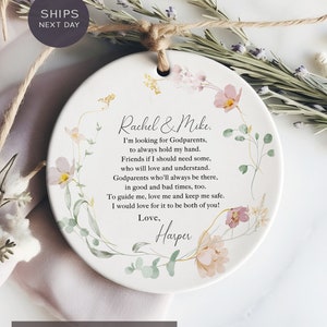 Godparents Ornament - Godmother Gift 2025