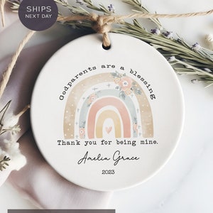 Godparents Ornament - Godmother Gift 2025