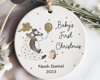 Baby's First Christmas Ornament Personalized First Christmas Boy Ornament Custom Baby Boy Ornament 2023