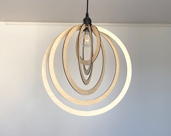 Lámpara colgante ATOM Lampshade en madera de tilo