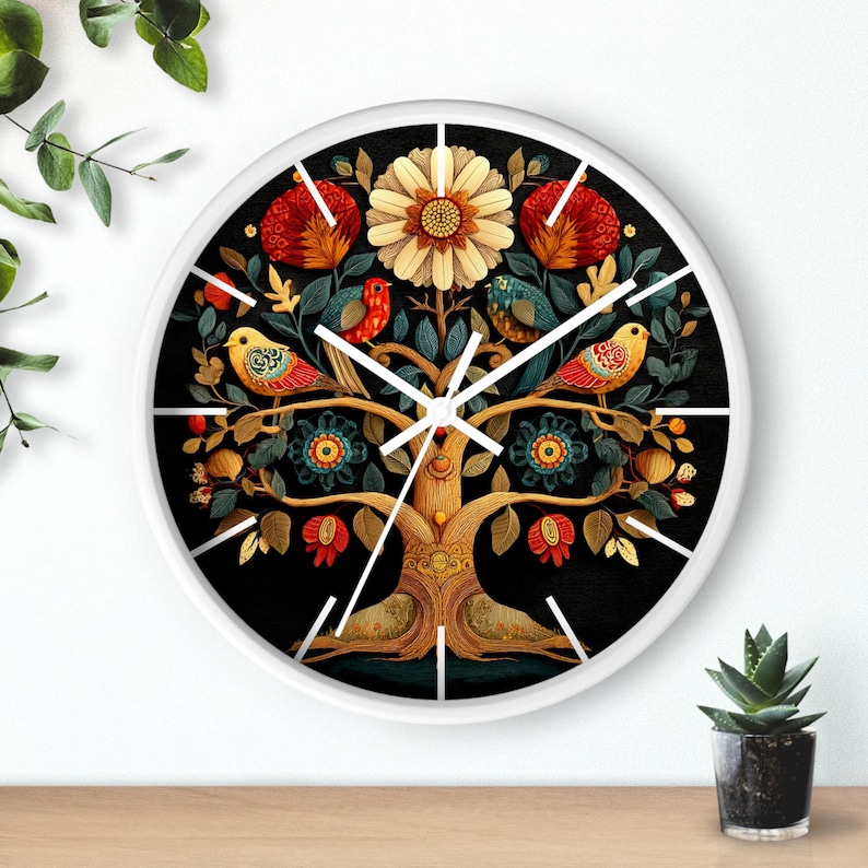 William Morris Clocks Tree of Life Wall Clock for Living Room Bed Room ...