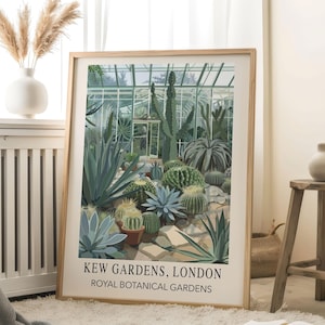 Kew Gardens Print Botanical Art Tropical Garden Print Green Wall Art Gardeners Gift London Garden Art Print Vintage Wall Art Floral Poster