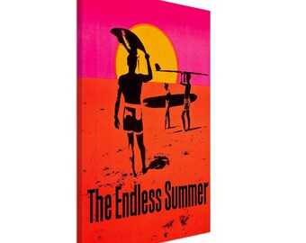 The Endless Summer Surfer Canvas Print, Mid Century Surf Canvas