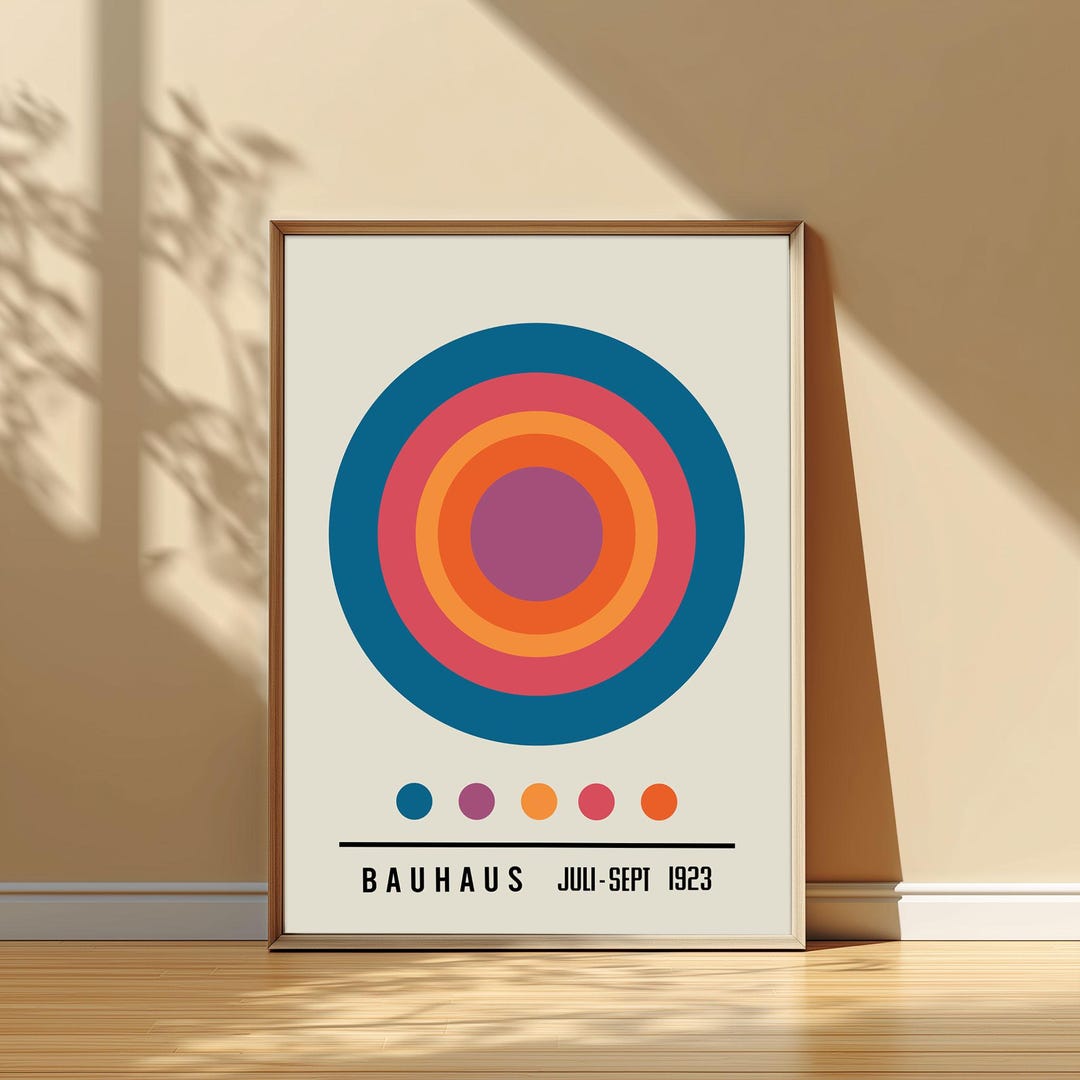 Bauhaus Exhibition Poster: Geometric Modern Art Print - Etsy