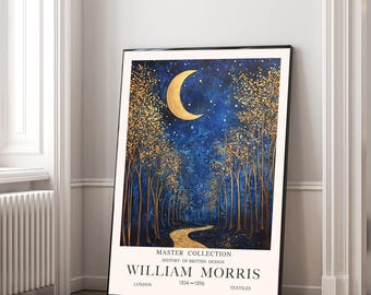 William Morris Moon Print: Dark Forest Exhibition Art