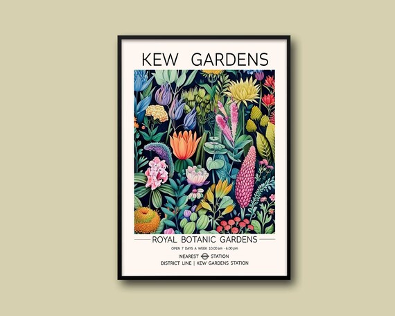 Kew Gardens Print: Vintage London Botanical Garden Wall Art