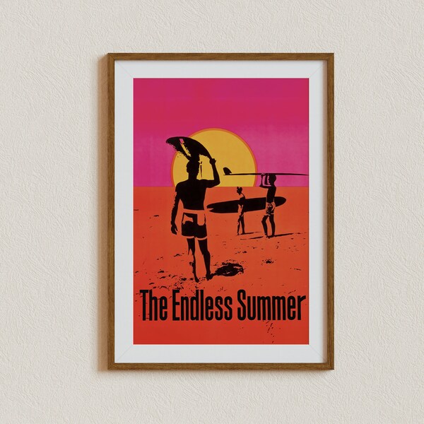 The Endless Summer Classic Movie Poster | Vintage Movie Poster | Classic Movie Print | Classic Surf Film Wall Art | Best Seller Movie Poster