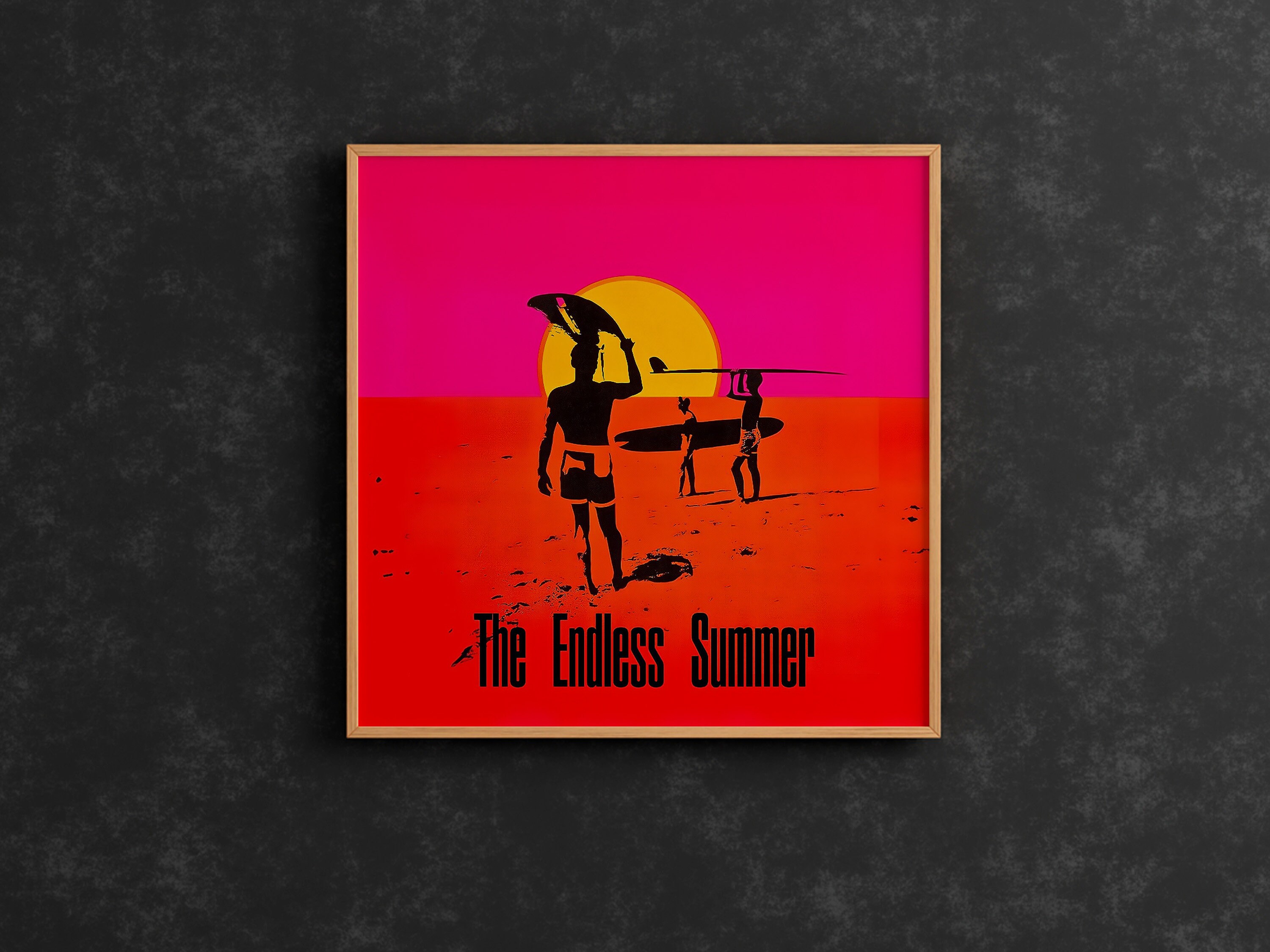 The Endless Summer Poster, Square Surfer Print, Vintage Movie