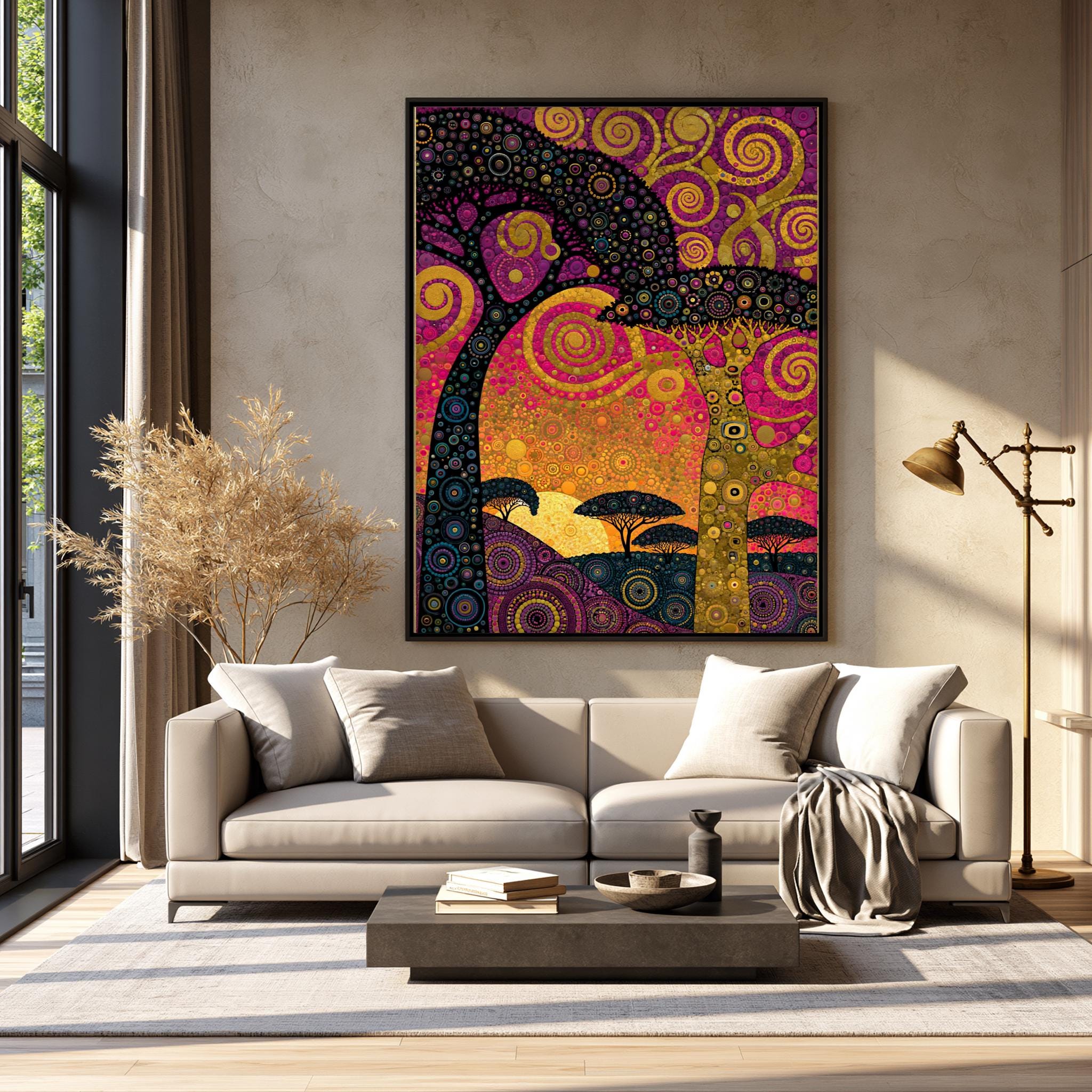 k*n様 モミの木のかくれんぼ　絵画アート原画　パステル画 Yayoi Kusama Tree Forest - Etsy