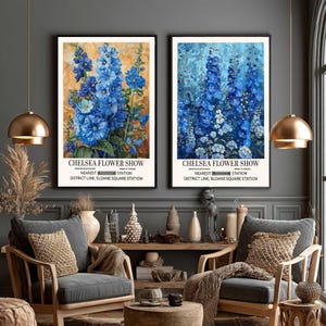 Floral Art Print Set Of 2 Floral Garden Wall Art Vintage Botanical Garden Lovers Gift Print Flower Market Chelsea Flower Show London Print
