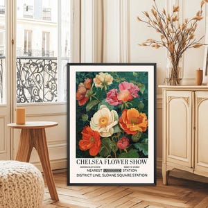 Chelsea Flower Market Print, William Morris Print, Vintage Flower Print, Botanical Wall Art, Flower Market Poster,