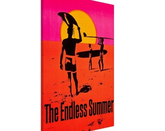 The Endless Summer Surfer Canvas Print, Mid Century Surf Canvas