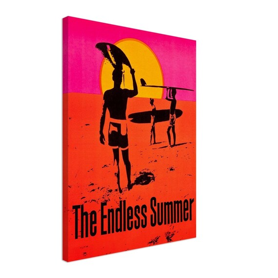 The Endless Summer Surfer Canvas Print, Mid Century Surf Canvas