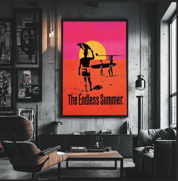 The Endless Summer Framed Movie Poster: Vintage Surfer Wall Art