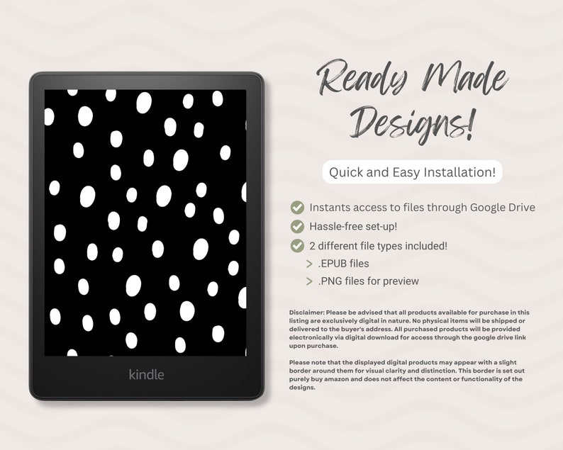 12 Ready-Made Kindle Lock Screens Patterns V1 Basic & Paperwhite Screensaver Wallpaper Bundle e.pub Files DIGITAL DOWNLOAD image 3