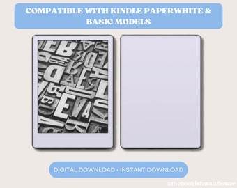 DIGITAL DOWNLOAD | Compatible with Kindle Paperwhite & Basic Models | Print at DecalGirl.com | Lilac