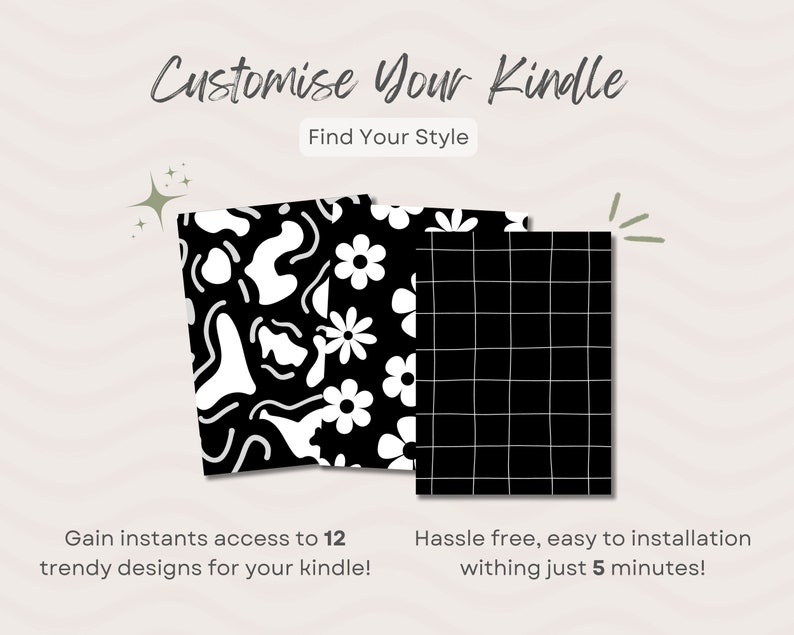 12 Ready-Made Kindle Lock Screens Patterns V1 Basic & Paperwhite Screensaver Wallpaper Bundle e.pub Files DIGITAL DOWNLOAD image 6