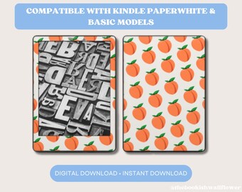 DIGITAL DOWNLOAD | Compatible with Kindle Paperwhite & Basic Models | Print at DecalGirl.com | Peachy