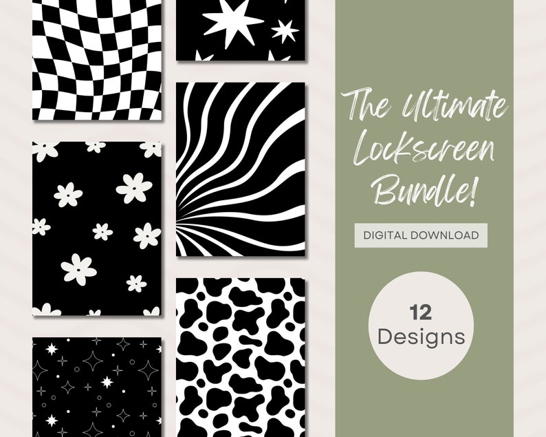 12 Ready-Made Kindle Lock Screens Patterns V1 Basic & Paperwhite Screensaver Wallpaper Bundle e.pub Files DIGITAL DOWNLOAD image 5
