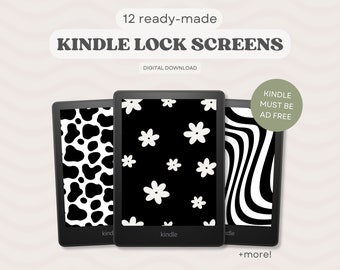 12 Ready-Made Kindle Lock Screens | Patterns V1 | Basic & Paperwhite - Screensaver Wallpaper Bundle | e.pub Files | DIGITAL DOWNLOAD