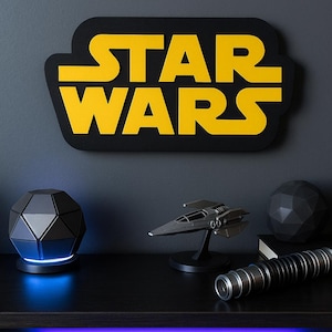 Star Inspired Wood Sign: Layered Sci-Fi Wall Art