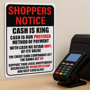 Cash is King Sign: Wooden Business Wall Decor (8.5&quot; x 11.75&quot;)