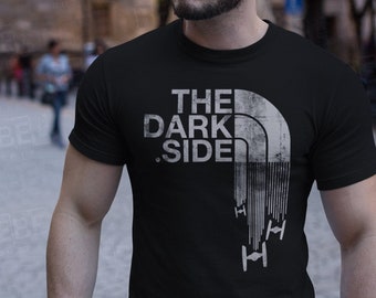 Rejoignez le côté obscur : t-shirt unisexe avec logo parodique inspiré de Star Wars