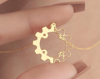 Engineer Gear Necklace, Mechanical Engineer Pendant, Gift For Engineer, Gear Jewelry, Science Necklace, Engineer Jewelry, Gift For Her