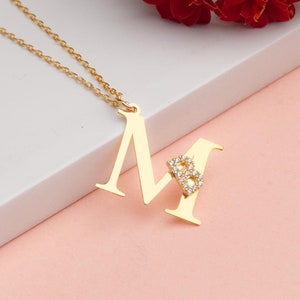 Doppel Anfangsbuchstabe Halskette 925 Sterling Silber, Strass Schmuck, Geschenk für sie, jeden Tag Charme, CZ Diamant Anhänger, Jahrestag Geschenke