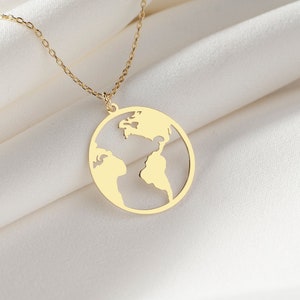 Collier terre, collier univers, collier carte du monde, pendentif monde, collier de voyage, bijoux terre, collier planète, cadeaux envie de voyager