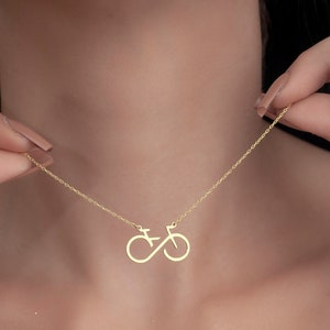 bike necklace sterling silver