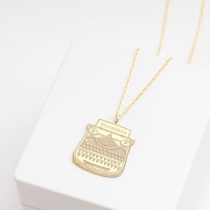 Colar de máquina de escrever personalizado, presente de escritor, joias de autor, pingente de carta, pingente de monograma, pingente de chave tipo, joias vintage, presente para autor