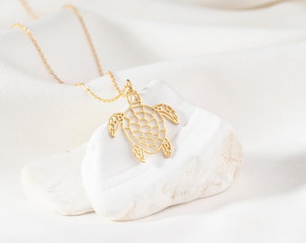 Turtle Necklace Sea Turtle Pendant, Turtle Jewelry, Beach Necklace, Tortoise Necklace, Turtle Jewelry Charm Gift For Her