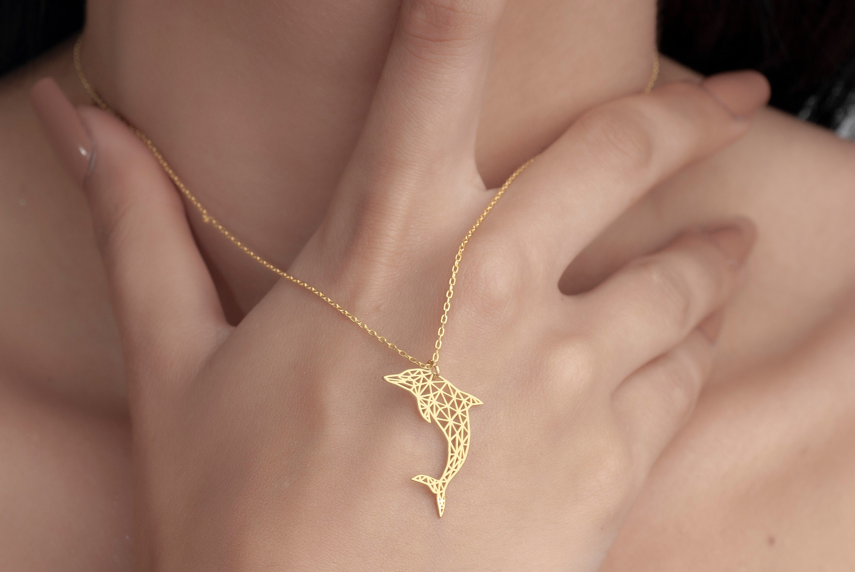 Ciondolo Argento 925 Coda Di Delfino - Motivo Marino, Senza Catena, 2cm, Donna - Foto 11