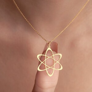 Chemistry Necklace Atom Pendant Minimalist Science Jewelry Physics Inspired Necklace Teacher Gift Jewelry