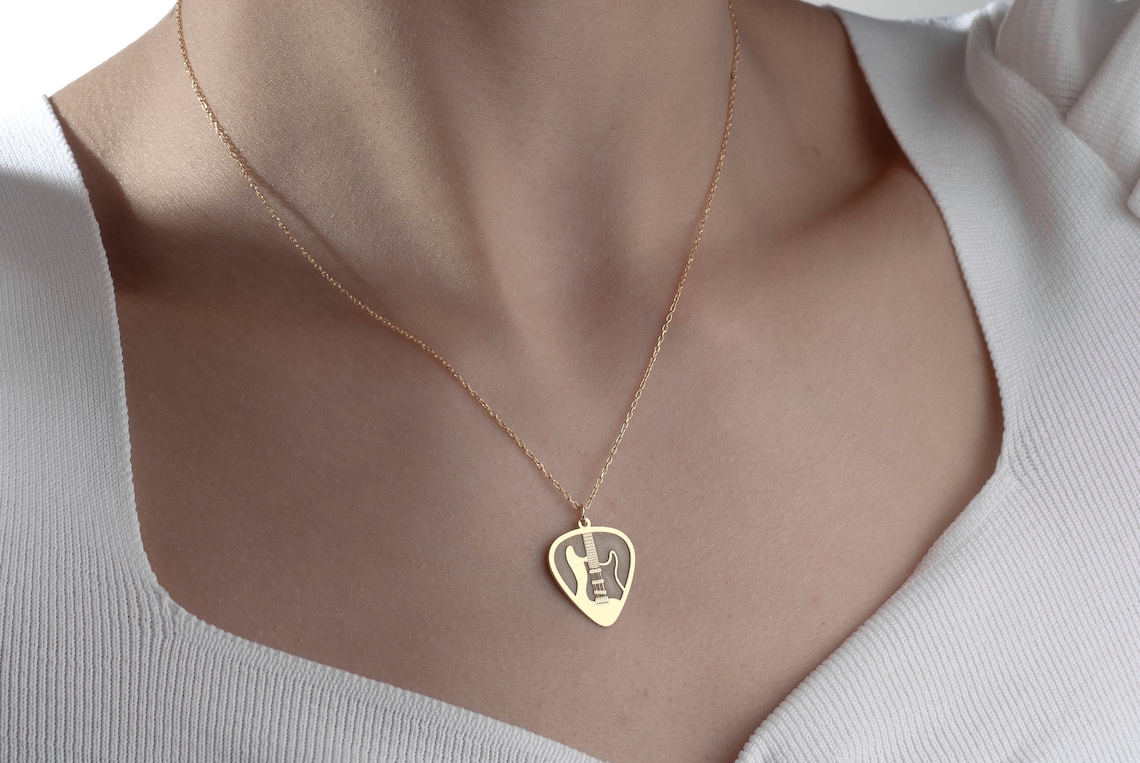 Collana Con Plettro Per Chitarra In Argento(835) - Alibaba