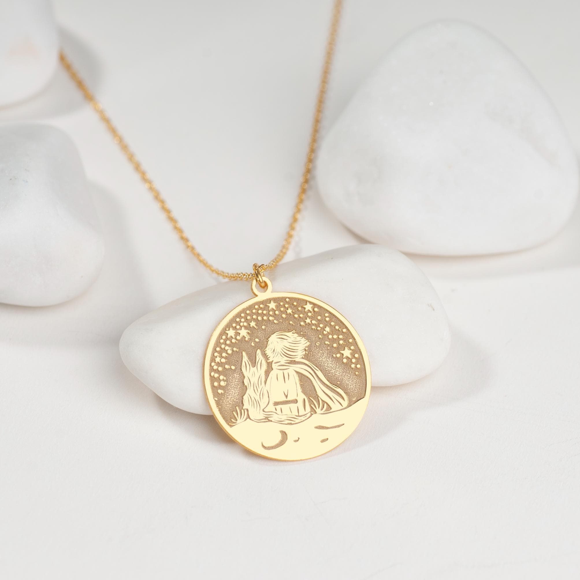 2 Pendentifs/Breloques Métal Argenté Le Petit Prince - 46 Mm, Neufs