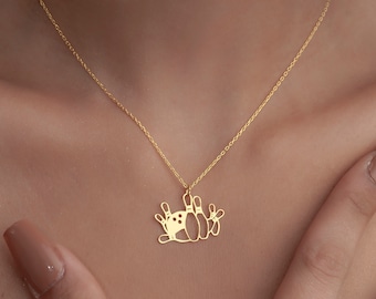 Zierliche Bowling Halskette, Bowling Anhänger, Bowler Charm, Bowling Schmuck, Bowling Charme, Bowling Geschenk, Geschenk für Bowler, Bowling Team Geschenk