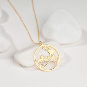 Collar personalizado con nombre y corazón delicado en plata de ley 925, joyería familiar, regalo de Navidad para ella, joyería de corazón, regalo para mamá, dije con nombre
