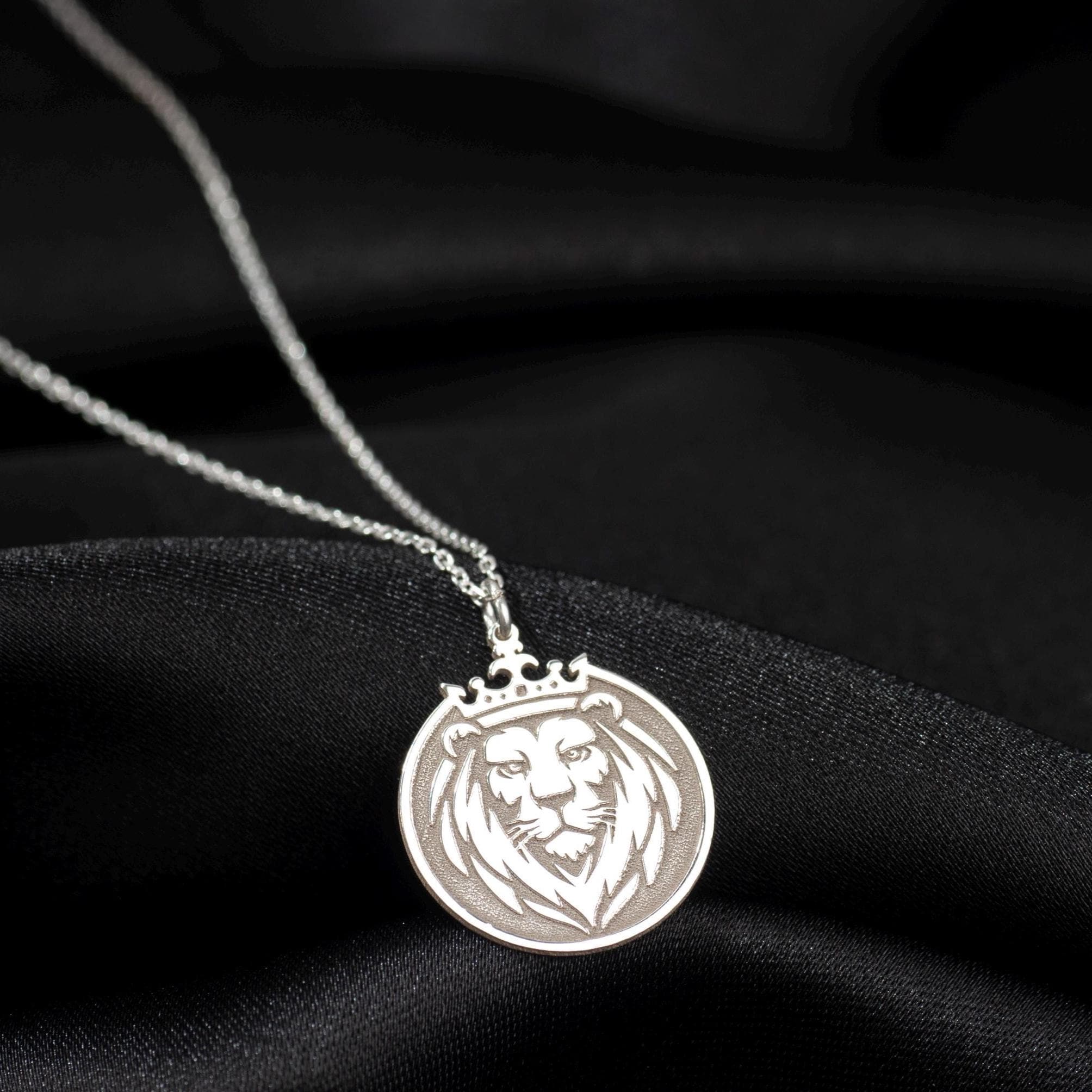 Collier Le Roi Lion - Pendentif Simba Acier - Bijou Fantaisie Animé Neuf Avec Étiquettes