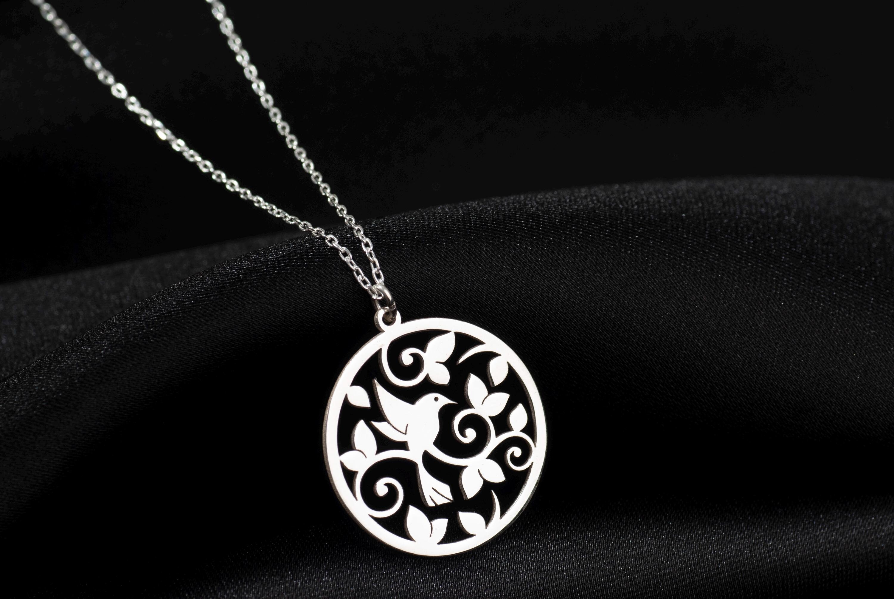 Hummingbird Necklace 925 Sterling Silver, Bird Jewelry, Gift For Mom,  Animal Necklace, Bird Lover Gift, Delicate Necklace, Christmas Gift
